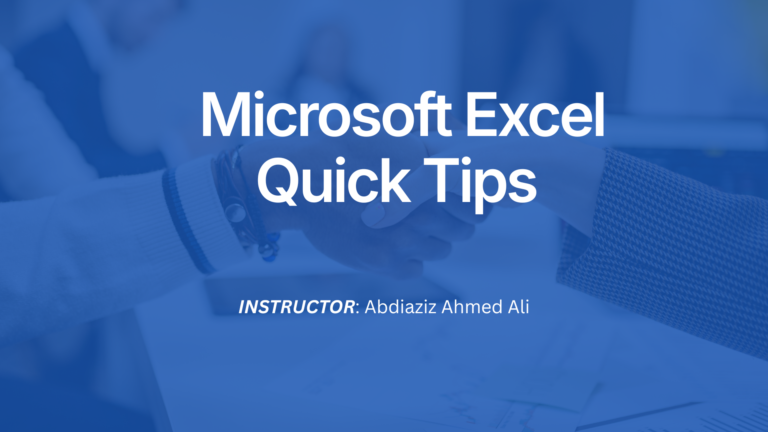 Excel Quick Tips