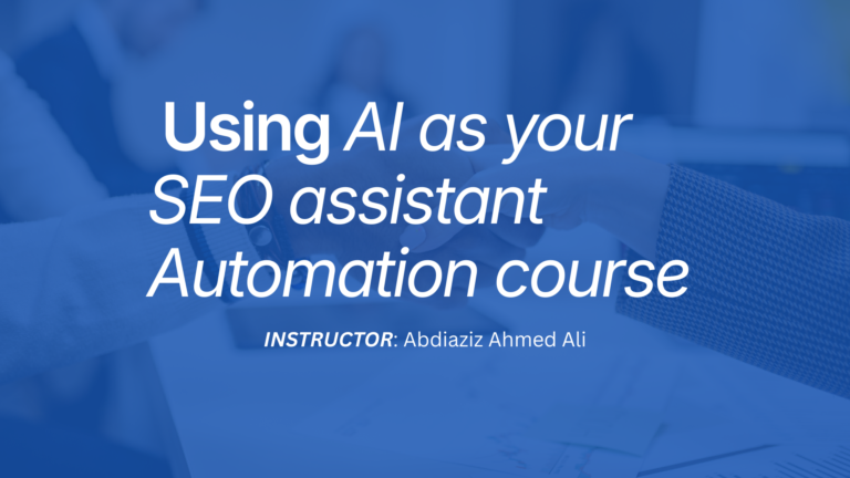 AI SEO Automation course
